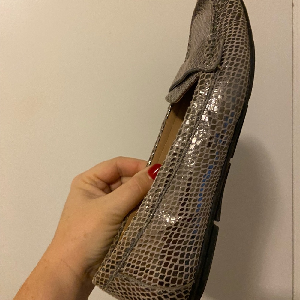 Vionic Women's Metallic Snakeskin Loafers - Picture 2 of 4